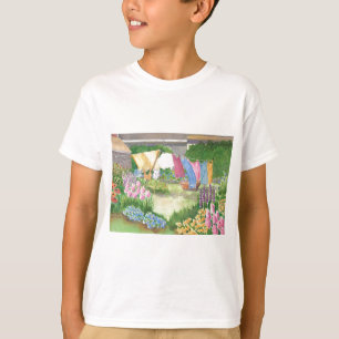 A lavanderia de Kathy na camiseta das Crianças de