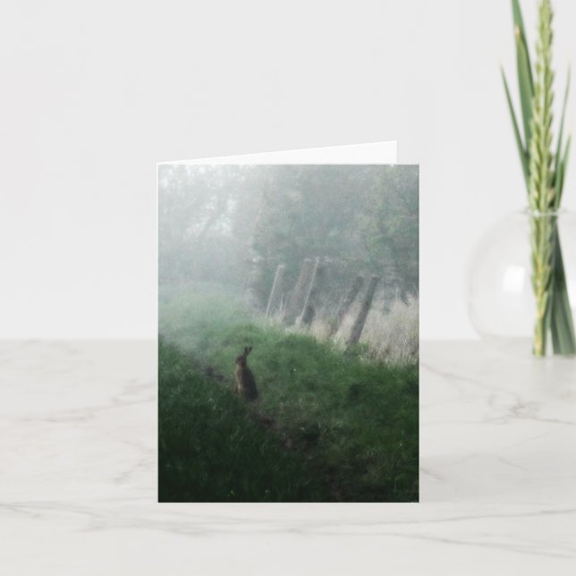 "A lebre que eu vi em meu" cartão vazio ideal (Frente)