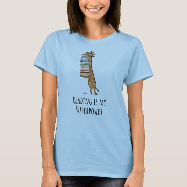 A leitura é minha camisa de Bookaholic da (Frente)
