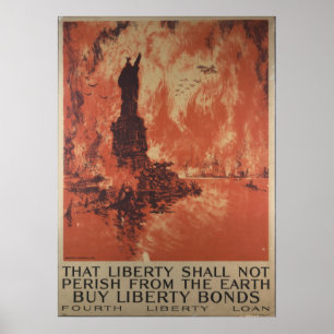 A liberdade da guerra mundial 1 liga o poster da