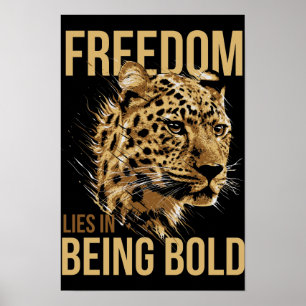 A liberdade encontra-se em ser poster corajoso do