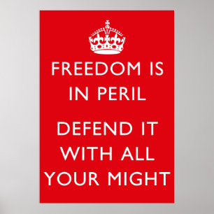 A liberdade está no poster do perigo WW2