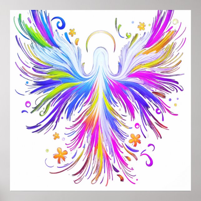 A Light and Airy Abstract Angel Wall Poster (Frente)