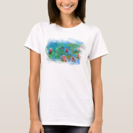 ** A Lily Monet Pads Pond Cherub Angel T-Shirt
