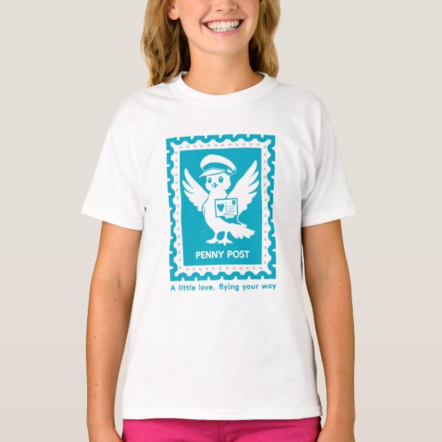 A Little Love Flying Your Way Penny Post T-Shirt (Frente)