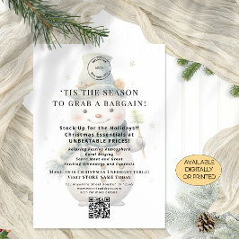 A Loja de Neve de Natal oferece cartão imprimível 