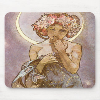 A Lua ~ Alphones Mucha Mousepad