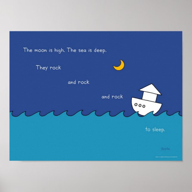 A LUA É ALTA poster por Sandra Boynton (Frente)