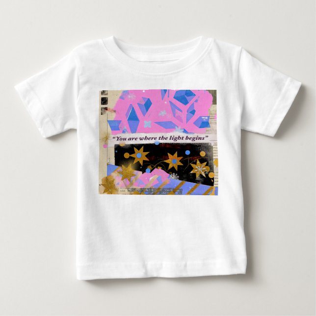 A Luz Começa Dentro – Camiseta Infantil Rosa e Dou (Frente)