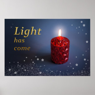 A luz tem o design cristão vindo do poster