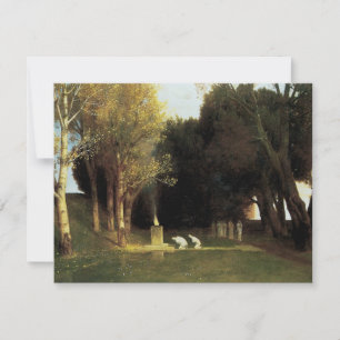 A madeira sagrada por Arnold Bocklin, Arte Vintage