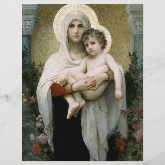 A Madona dos Rosas de Bouguereau (1903) (Frente)