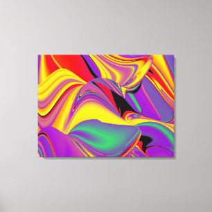 A magia das cores Abstrato 3D Rainbowart Canvas