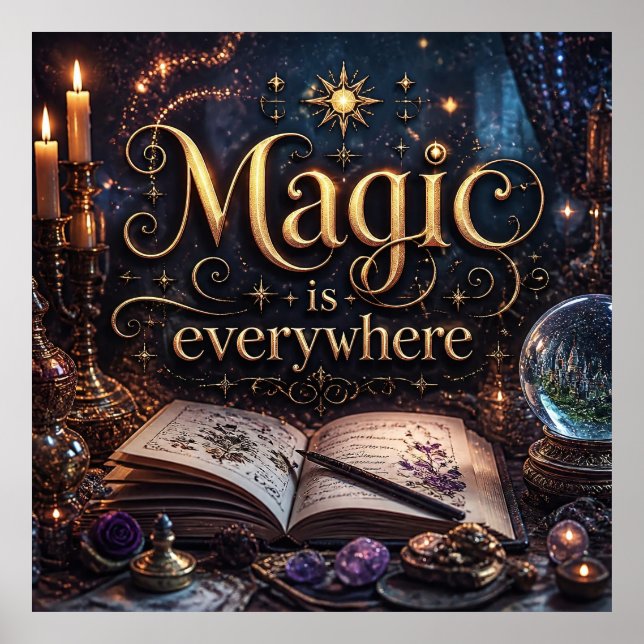 A Magia Está em Toda Parte Poster Enfeitiçado (Frente)