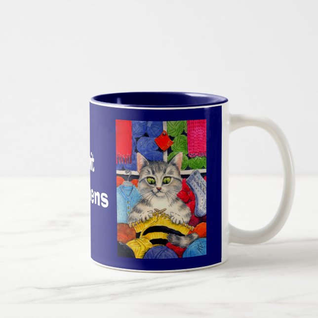 A malha acontece, fazendo malha a caneca do gato (Direita)