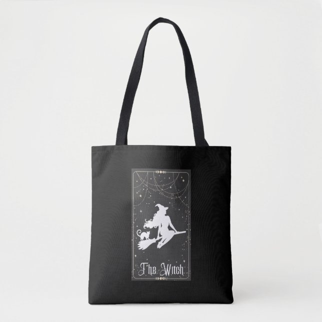 A Mama das Bruxas e o Gato Tarot Tote Bag (Frente)