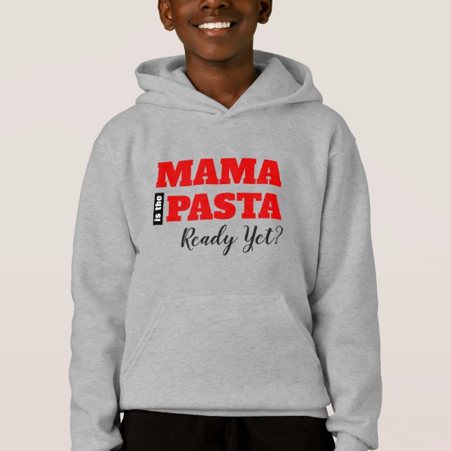 A mamãe, a massa já está pronta? T-shirt para cria (Frente)
