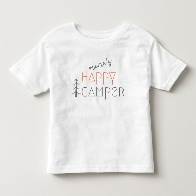 a mamãe é uma campista feliz. Camiseta para Crianç (Frente)