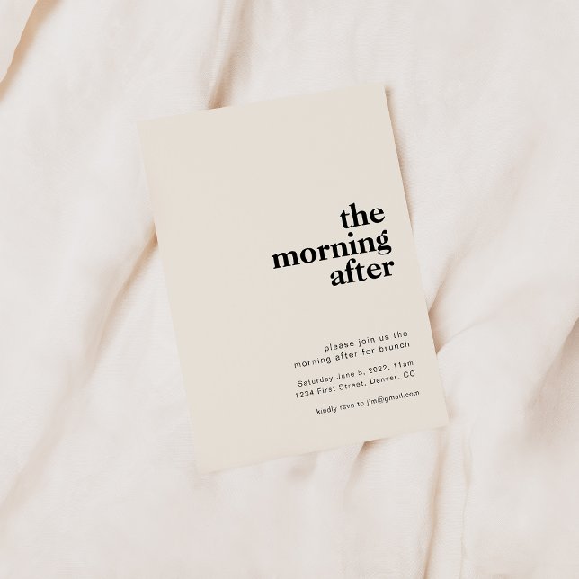 A Manhã Após O Convite Brunch De Casamento (Criador carregado)