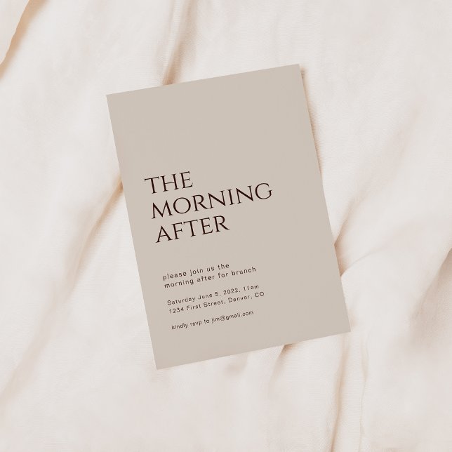 A Manhã Após O Convite Brunch De Casamento (Criador carregado)