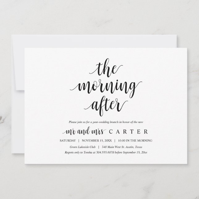 A Manhã Depois, Postar o Convite Brunch (Frente)