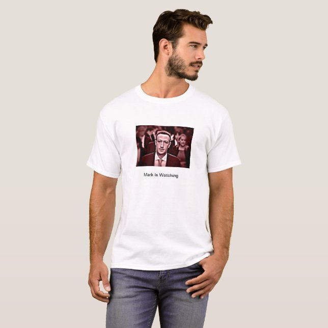 A marca Zuckerberg está olhando-o t-shirt (Frente Completa)
