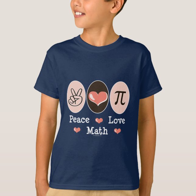A matemática do amor da paz caçoa o t-shirt (Frente)