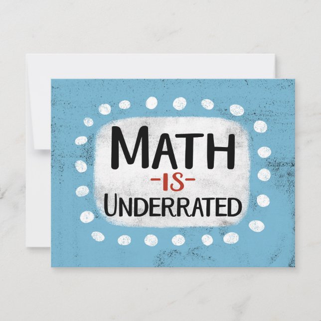 A Matemática É Um Cartão De Saudação Subestimado (Frente)