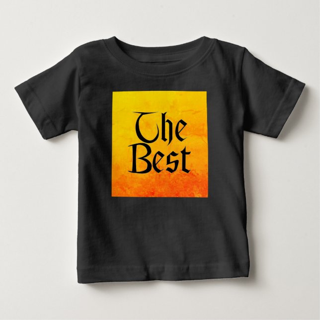 A melhor camisa preta vívida do bebê (Frente)