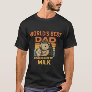 A melhor camiseta de Pai do mundo - Cute Hedgehog