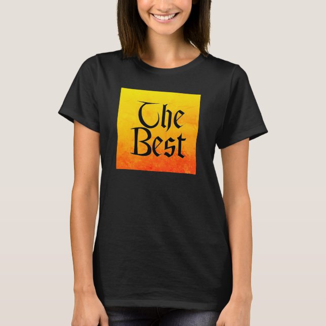 A melhor camiseta preta das mulheres (Frente)