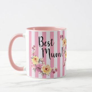A melhor caneca da mãe floral