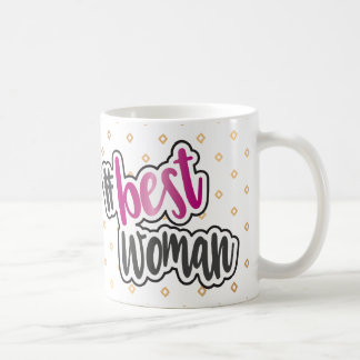 A melhor caneca da mulher com efeito cor-de-rosa
