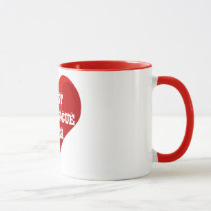 A melhor caneca sempre vermelha do amor do coraç