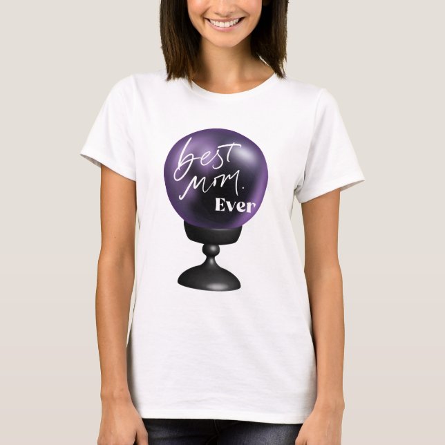 A melhor mãe de sempre | T-Shirt de Bola de Crista (Frente)