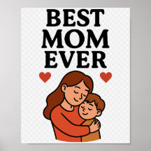 A melhor mãe Poster de decoração para a mãe