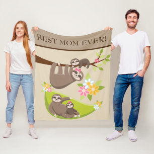 A melhor mãe, sempre doce cobertor de preguiça