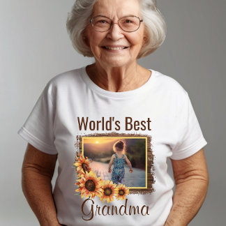 A melhor vovó personalizada e camiseta fotográfica