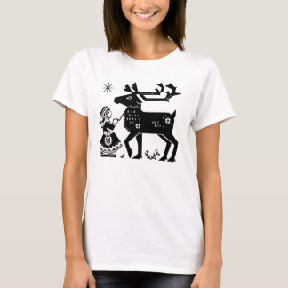 A menina de Lapland guardara a camisa das senhoras