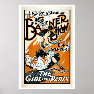 A menina de Paris, poster do musical do vintage