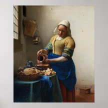 A Milkmaid de Vermeer - Poster