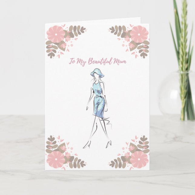 À Minha Bela Mãe, Cartão De Aniversário (Frente)