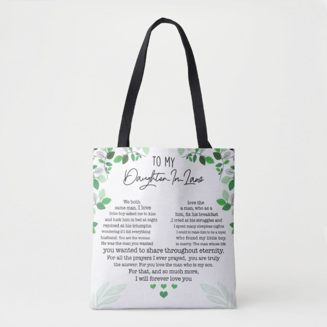 À minha filha, Tote Bag, por lei (Frente)