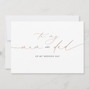 À Minha Mãe E Pai No Meu Elegante De Dia De Casame