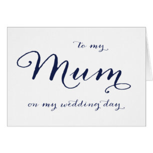 A minha mãe em meu cartão do dia do casamento