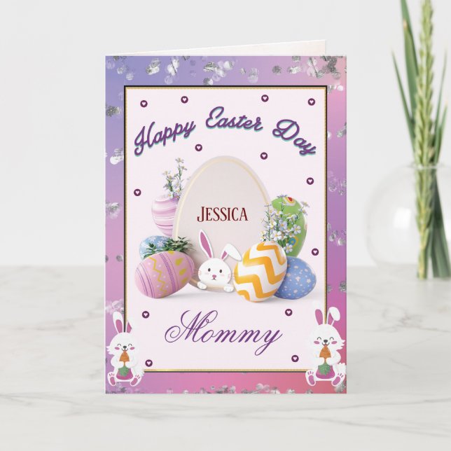 À Minha Mãe No Cartão De Férias De Páscoa Dia (Frente)