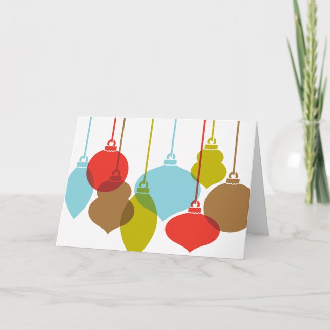A modificação Ornaments cartões de Natal retros (Frente)