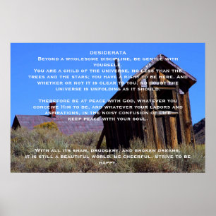 A montanha dos DESIDERATA para fora abriga posters