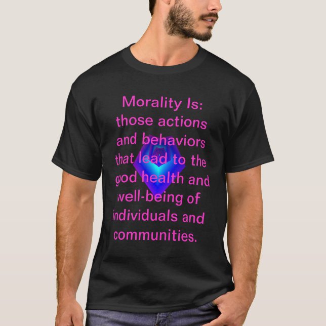 A "moralidade é" - t-shirt dos homens (Frente)