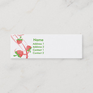 A morango roda para sempre cartões magros